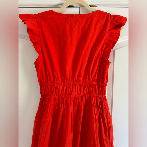 Vineyard Vines Poplin Flutter Midi Dress NEW NWOT Ruffle Hem Tiered Skirt