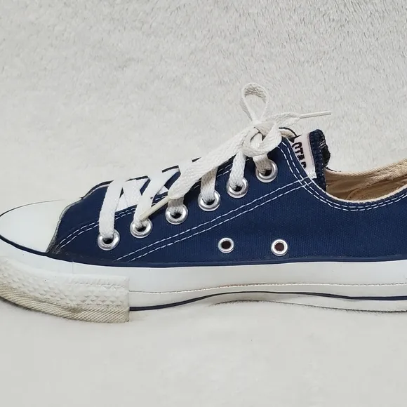 𝅺VINTAGE 80s Converse Chuck Taylor All-star Blue USA Made Low Top Sneakers 7-7.5