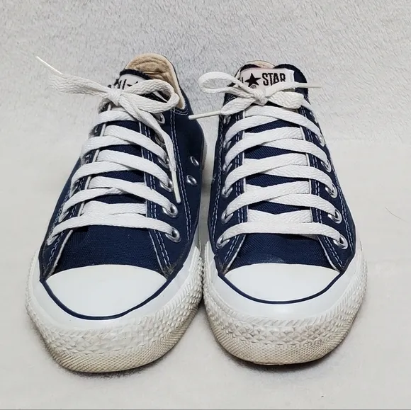 𝅺VINTAGE 80s Converse Chuck Taylor All-star Blue USA Made Low Top Sneakers 7-7.5