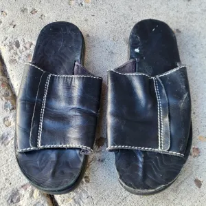 VINTAGE 90s DOC MARTENS BLACK LEATHER SANDALS MEN'S SIZE US 10 Fair