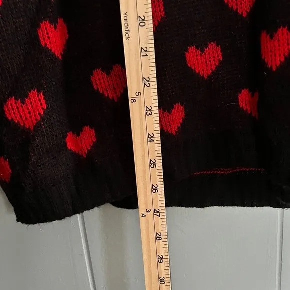 Vintage 90s Teddy Bear Heart Sweater L/XL Y2K Grunge Kawaii Alt Indie Harajuku
