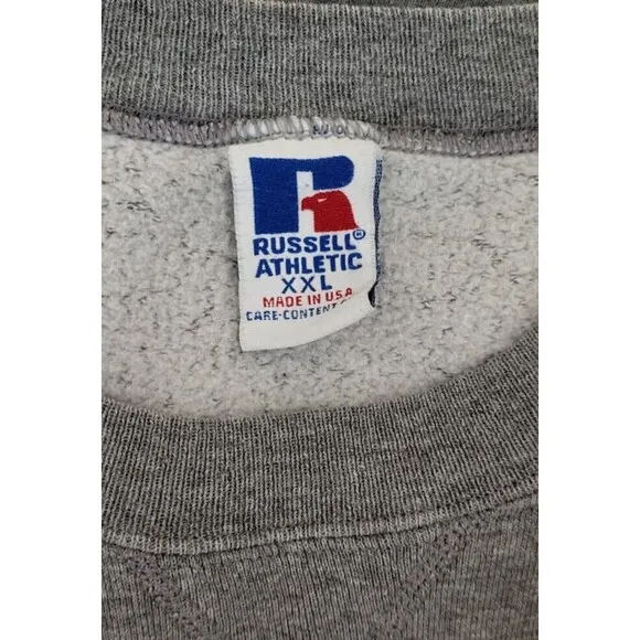 Vintage &quot;OLD HABITS&quot; Gray Pullover Graphic Sweatshirt Unisex Size L/XL USA Made