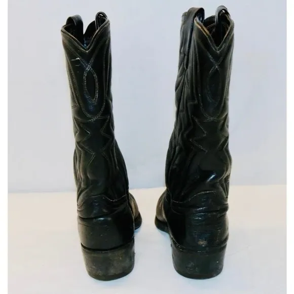Vintage Biltrite Black Leather Cowboy Boots men’s size 8