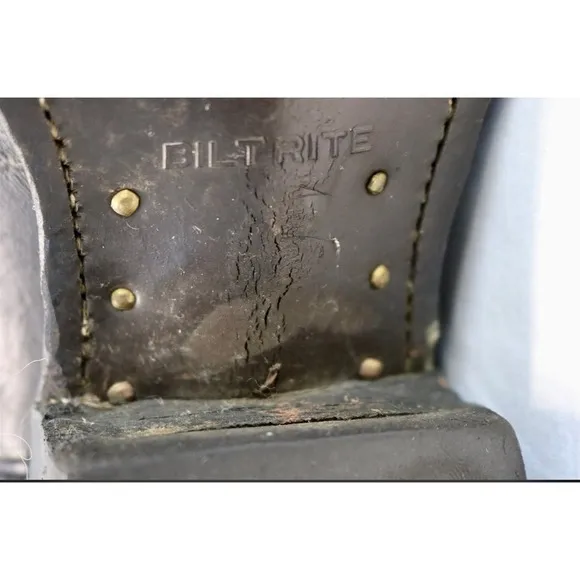 Vintage Biltrite Black Leather Cowboy Boots men’s size 8
