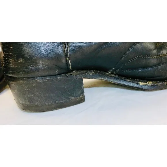 Vintage Biltrite Black Leather Cowboy Boots men’s size 8