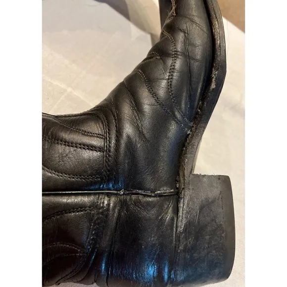 Vintage Biltrite Black Leather Cowboy Boots men’s size 8