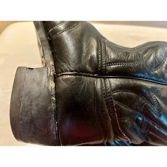 Vintage Biltrite Black Leather Cowboy Boots men’s size 8