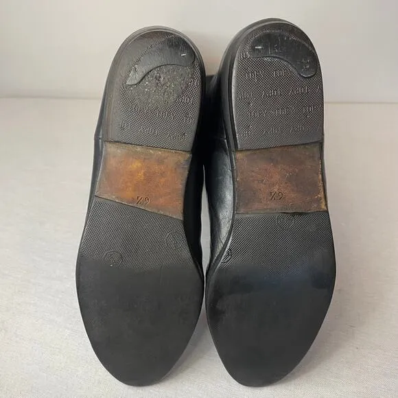 Vintage Black Leather Women's Boots - Size 6.5