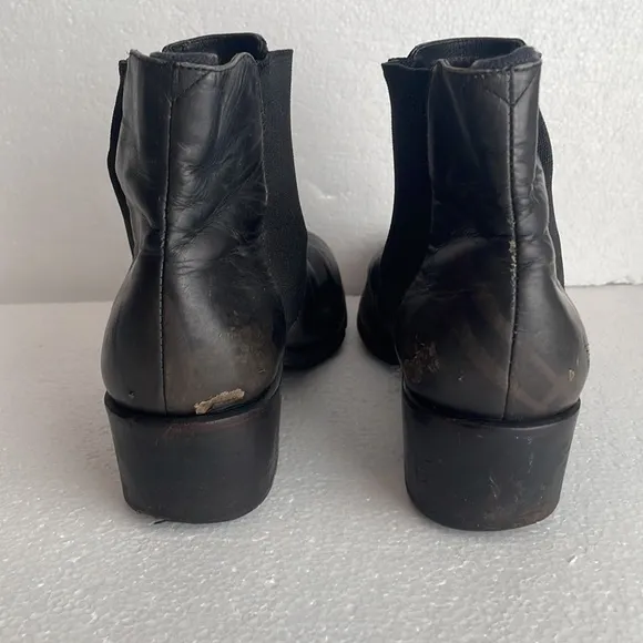 Vintage Cole Haan booties leather ankle boots elastic black women’s size 7 1/2