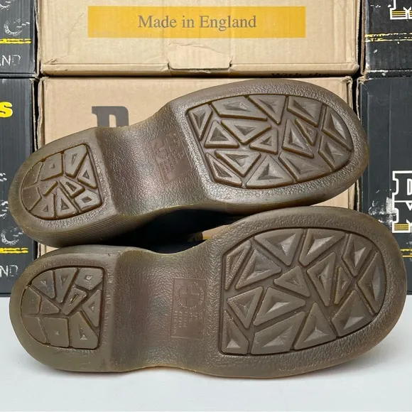 Vintage Dr. Martens England Chelsea Black Greasy Chunky Club Boots UK 4