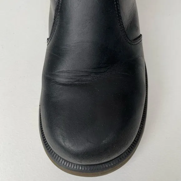 Vintage Dr. Martens England Chelsea Black Greasy Chunky Club Boots UK 4