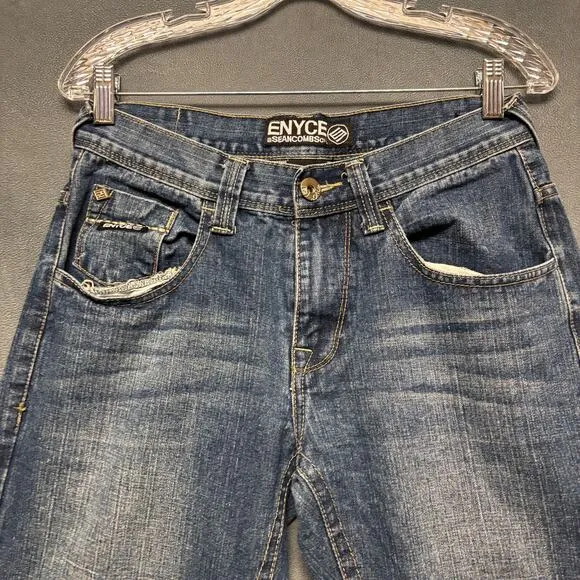 Vintage Enyce Baggie Jeans Skater Streetwear 90s Pocket Embellishment 30x30