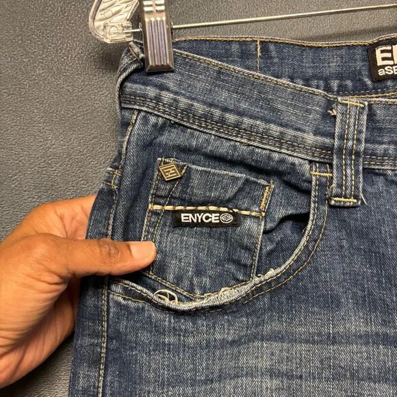 Vintage Enyce Baggie Jeans Skater Streetwear 90s Pocket Embellishment 30x30