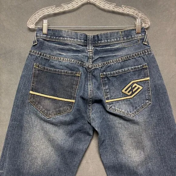 Vintage Enyce Baggie Jeans Skater Streetwear 90s Pocket Embellishment 30x30