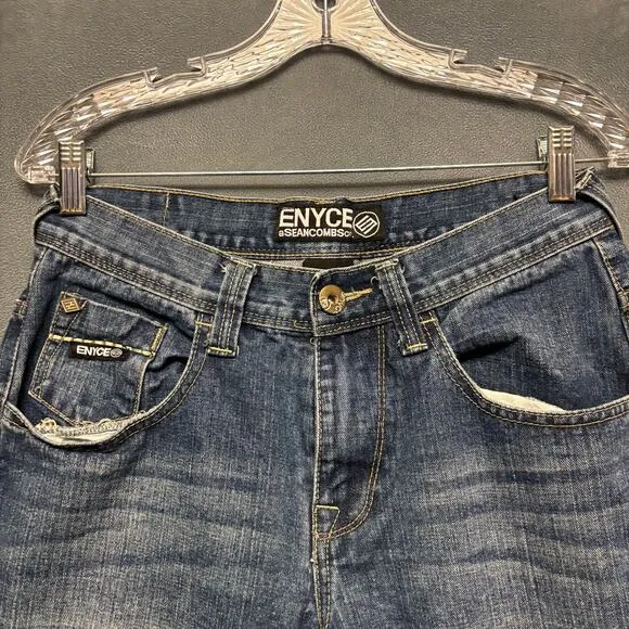 Vintage Enyce Baggie Jeans Skater Streetwear 90s Pocket Embellishment 30x30