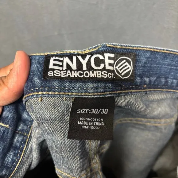 Vintage Enyce Baggie Jeans Skater Streetwear 90s Pocket Embellishment 30x30