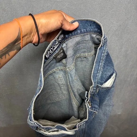 Vintage Enyce Baggie Jeans Skater Streetwear 90s Pocket Embellishment 30x30