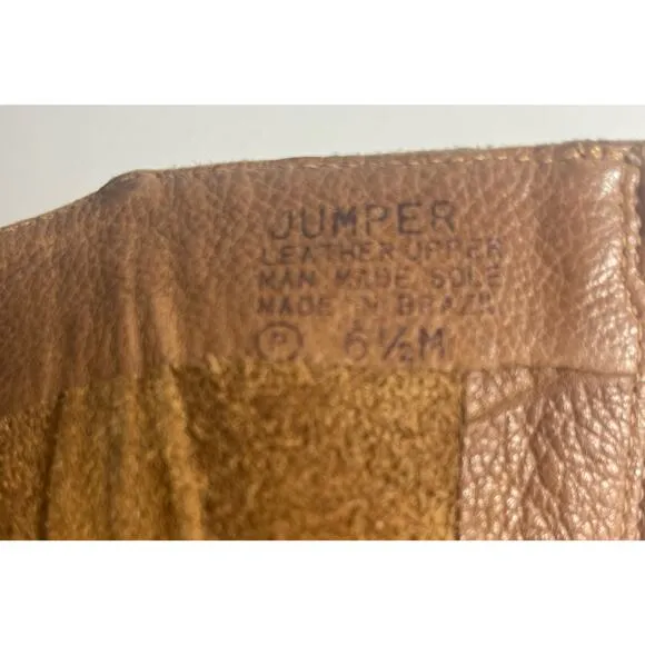 Vintage Etienne Aigner Square Toe Leather Jumper Boots Size 6.5