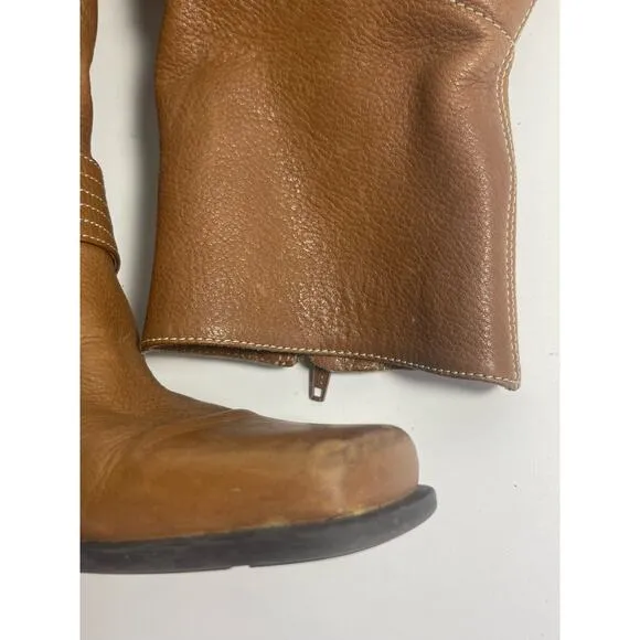 Vintage Etienne Aigner Square Toe Leather Jumper Boots Size 6.5