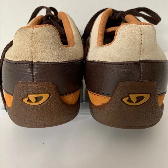 Vintage Giro Ollie Men's Leather and Suede Brown and Orange Sneakers Sz 8.5