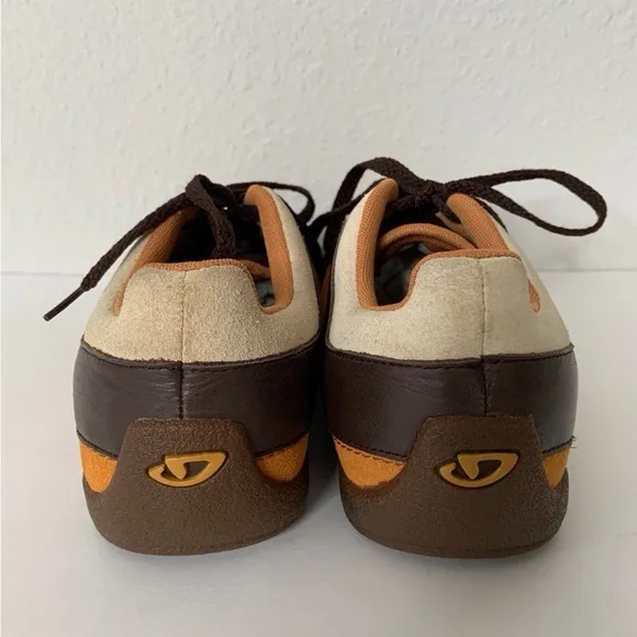 Vintage Giro Ollie Men's Leather and Suede Brown and Orange Sneakers Sz 8.5