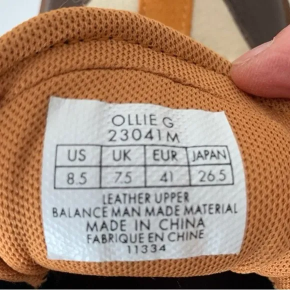 Vintage Giro Ollie Men's Leather and Suede Brown and Orange Sneakers Sz 8.5