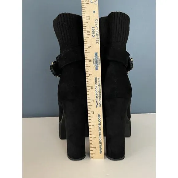Vintage Gothic Chunky Platform Boots 11 High Y2k 90s Combat Punk Scene Black