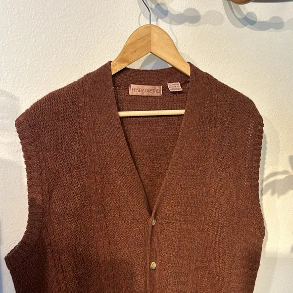 Vintage Henry Grethel 100% Shetland wool vest
