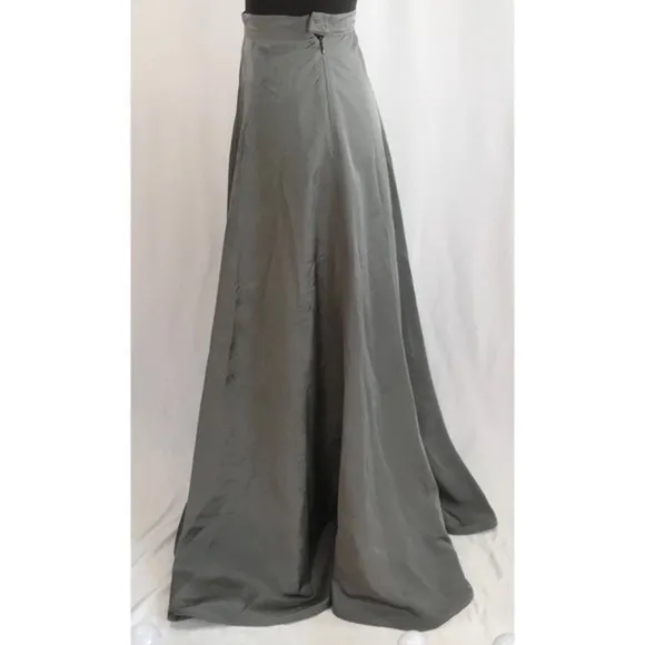 Vintage Jacqueline Ferrar Metallic Gray High Waist Maxi Skirt