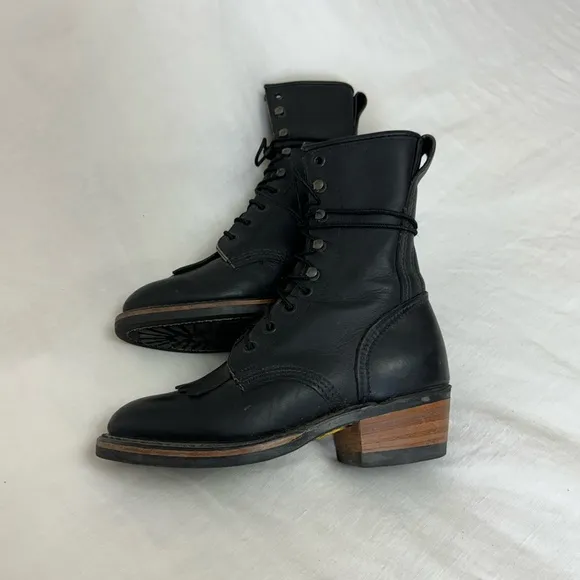 Vintage Leather Lace Up Durango Ankle Boots Women's Size 5 Classic Western Boho