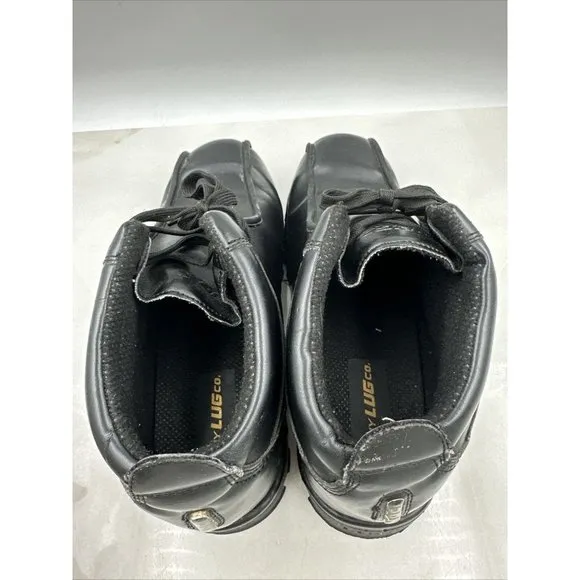 Vintage Lugz Black Y2K Chunky Leather Lace up Ankle Boots Chukkas Sz 12