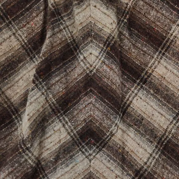 Vintage Skirt 80s Plaid Wool Tweed A-Line Preppy Dark Academia Retro Classic 12
