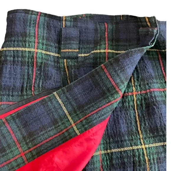 Vintage Tiggy Porter Plaid Wrap Midi Skirt Sz 4 Dark Academia Schoolgirl