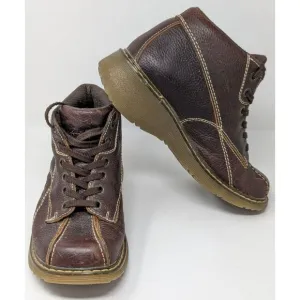 Vintage Y2K Dr Martens‎ Claudia Ankle Boots Brown Leather Chunky Women's Size 7