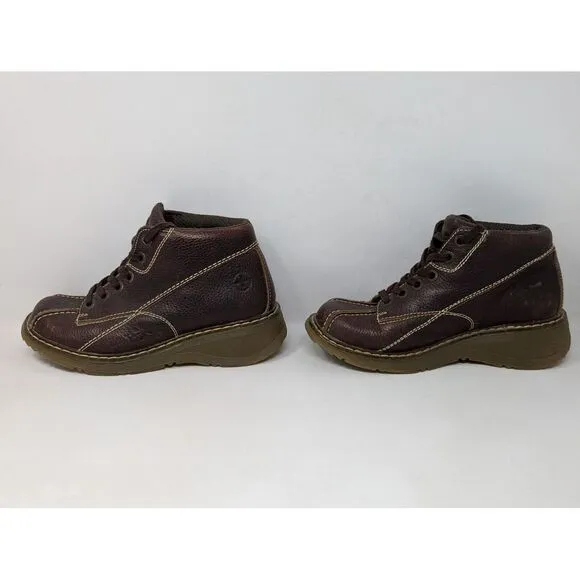 Vintage Y2K Dr Martens‎ Claudia Ankle Boots Brown Leather Chunky Women's Size 7