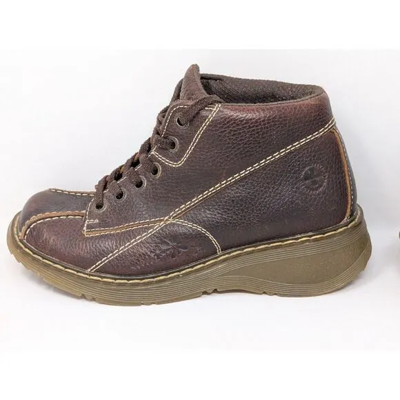 Vintage Y2K Dr Martens‎ Claudia Ankle Boots Brown Leather Chunky Women's Size 7