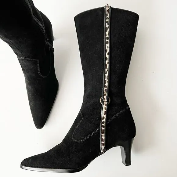 Vintage y2k Mid Calf Pointed Toe Boots Size 6 US