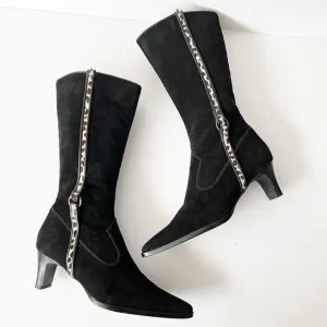 Vintage y2k Mid Calf Pointed Toe Boots Size 6 US