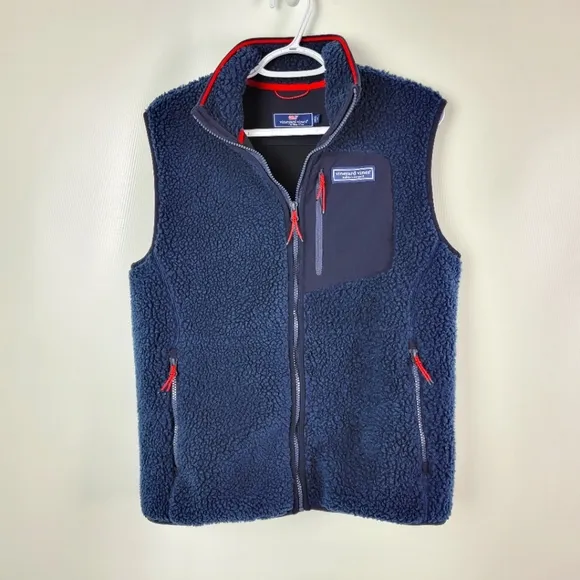 Vinyard Vines Sherling Vest Sz Small EUC