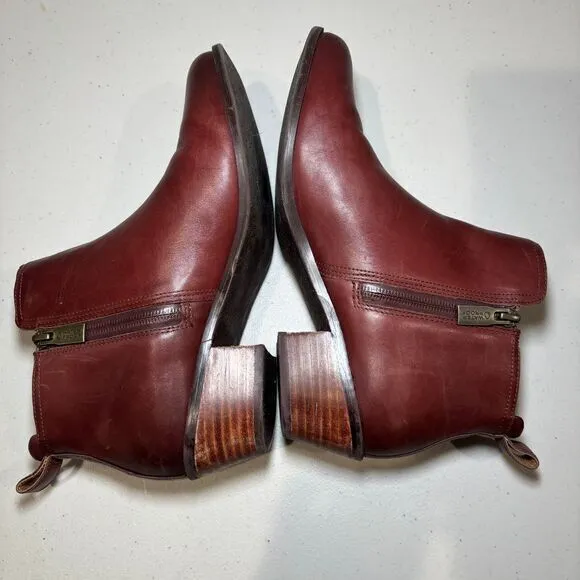 Vionic Bethany Ankle Boot Brown Beaver Leather sz 9 Western‎ Waterproof