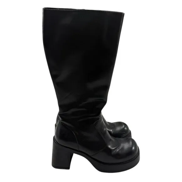 Vtg American Eagle Platform Boots Sz 9 Tall 90's Y2K Chunky Witchy Bratz Goth