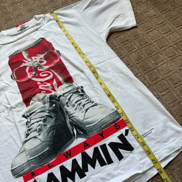 Vtg Coke Coca Cola Always Jammin' Large T Shirt Short Sleeve USA Single Stitch