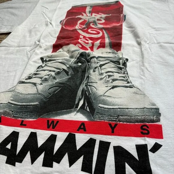 Vtg Coke Coca Cola Always Jammin' Large T Shirt Short Sleeve USA Single Stitch