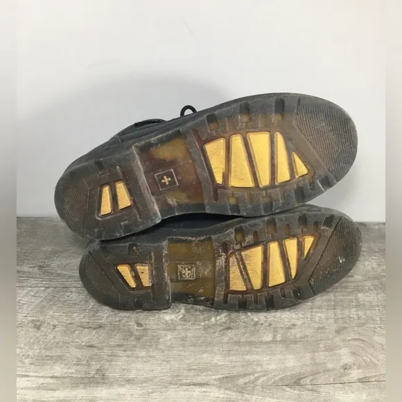 Vtg Dr. Martens Industrial Womens Doc Chunky Leather Steel Toe Boots UK 6 US 8