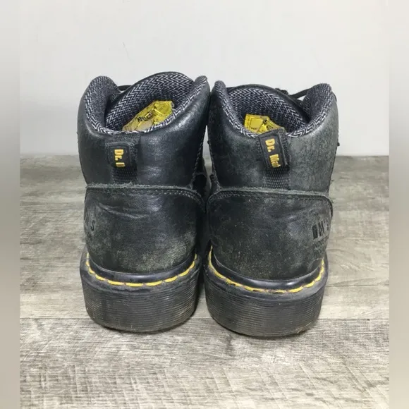 Vtg Dr. Martens Industrial Womens Doc Chunky Leather Steel Toe Boots UK 6 US 8