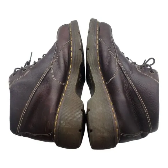 Vtg Dr Martens Shoe Women 11 Brown Chunky Daisy Floral leather boots Y2K 12281