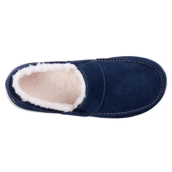 Waco Spenco girl's Wool Collared Fiesta Cozy Peacoat Slip On Loafers Size 7