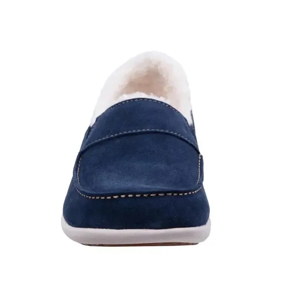 Waco Spenco girl's Wool Collared Fiesta Cozy Peacoat Slip On Loafers Size 7