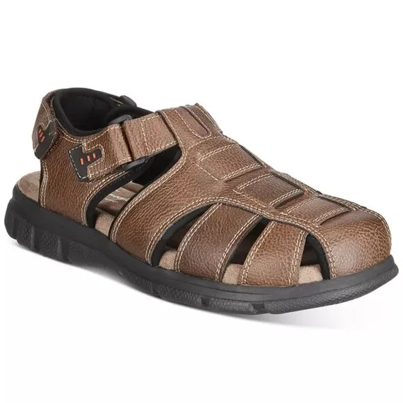 Weatherproof Vintage Men's Caleb Fisherman Sandals- Brown 11M
