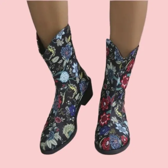 Western floral boots sz 7.5